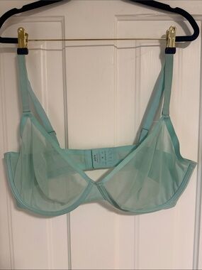 Sheer Underwire Bra in Mint Green CUUP the plunge bra 40F